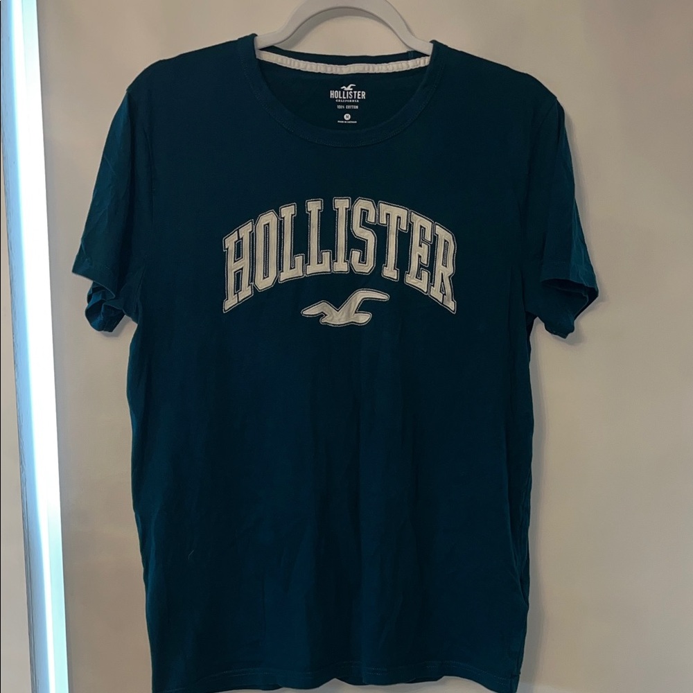 Hollister Teal Logo Crewneck T-Shirt
